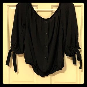 Black off the shoulder blouses, sizes L